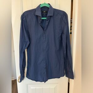 Hugo Boss Men’s Polka Dot Slim Fit Dress Shirt -Size 15.5